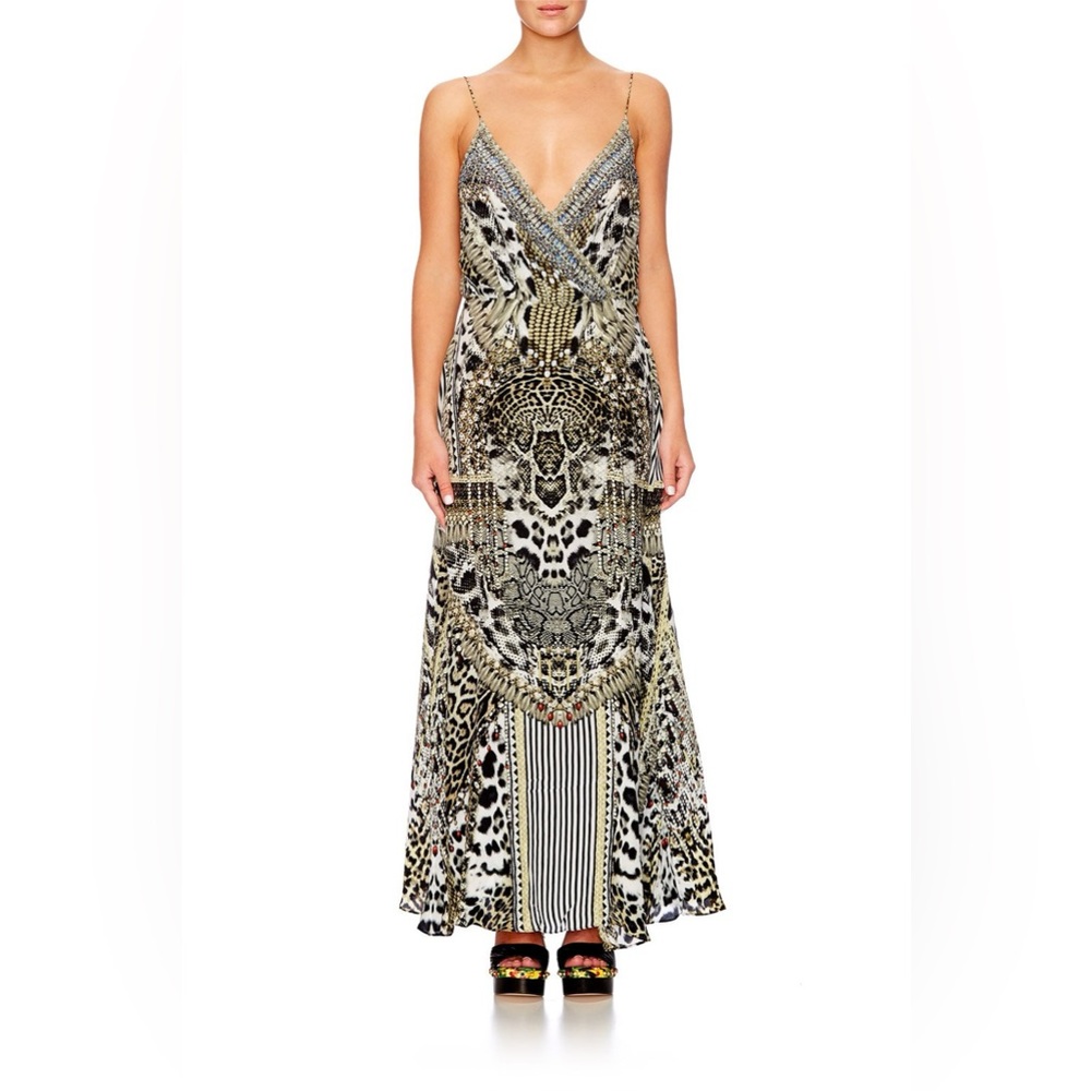 Camilla Animal Instinct Silk Wrap Dress Size M